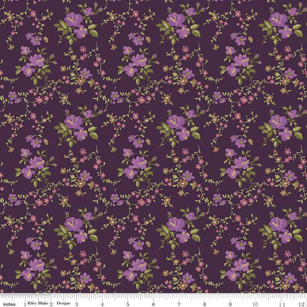 Anne of Green Gables™ Floral Wine Cotton Fabric