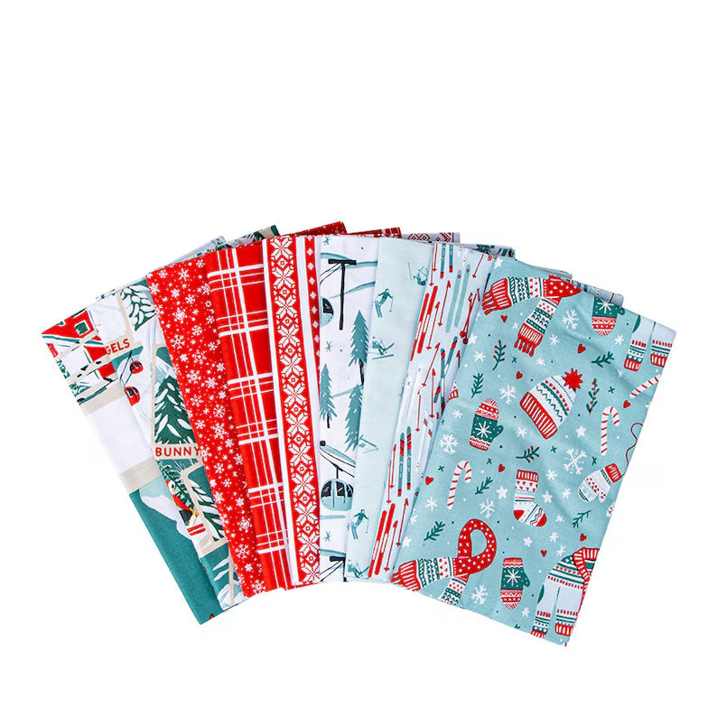 Assorted Ski Hill Aqua 9 Yard Flat Fold Bundle