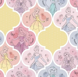 Disney Princesses Circles Cotton Fabric