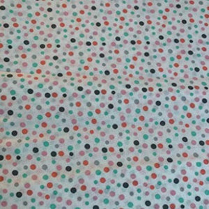 Dots White Cotton Fabric