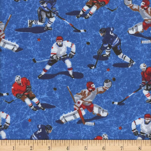 Hockey Mook Flannel Fabric
