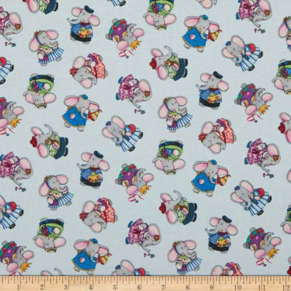Babar and Friends Cotton Fabric