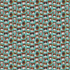Have Fun Stay Safe "Mint" Cotton Fabric