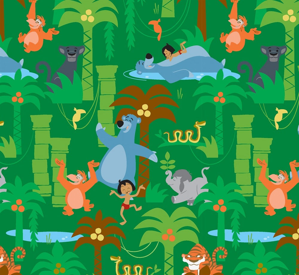 Jungle Book Green Fleece Fabric