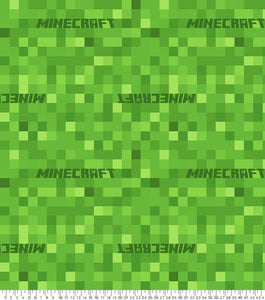 Minecraft Pixels Fleece Fabric