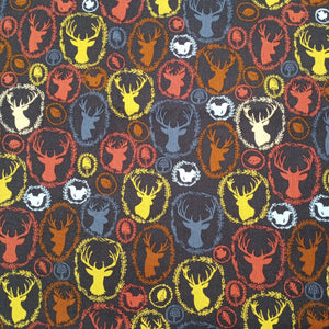 Deer Circles Cotton Fabric