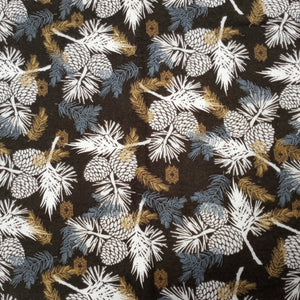 Pinecones Flannel Fabric