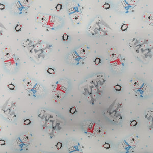 Polar Bear Fishing Flannel Fabric
