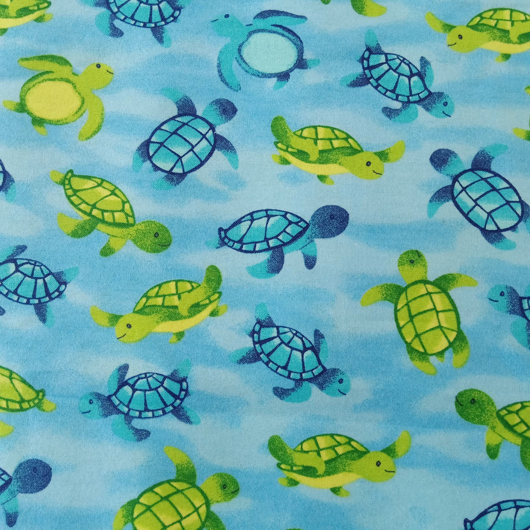 Turtles Flannel Fabric