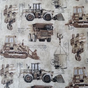 Construction Equipment Flannel Fabric