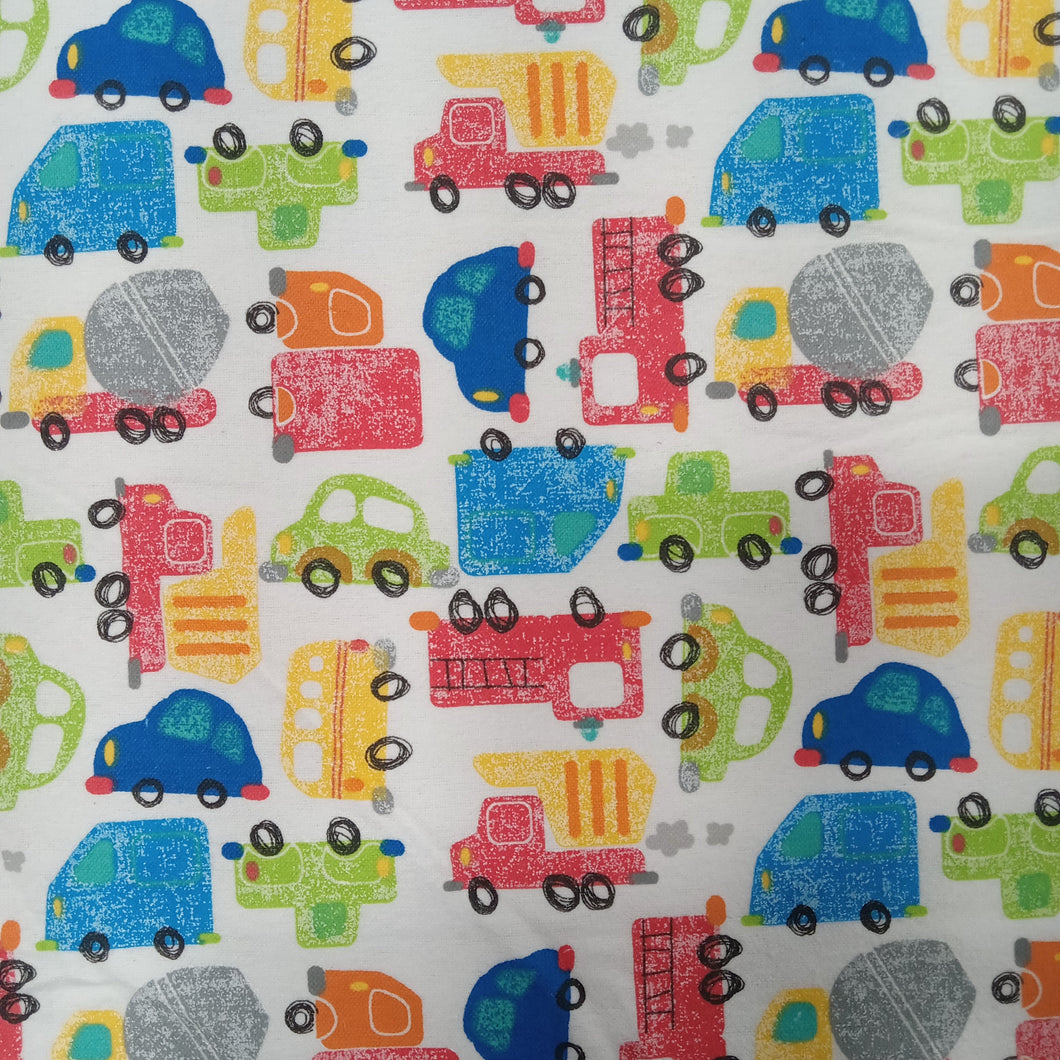 Vehicles Flannel Fabric