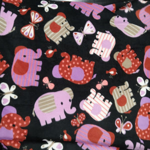 Elephant Butterfly Fleece Fabric