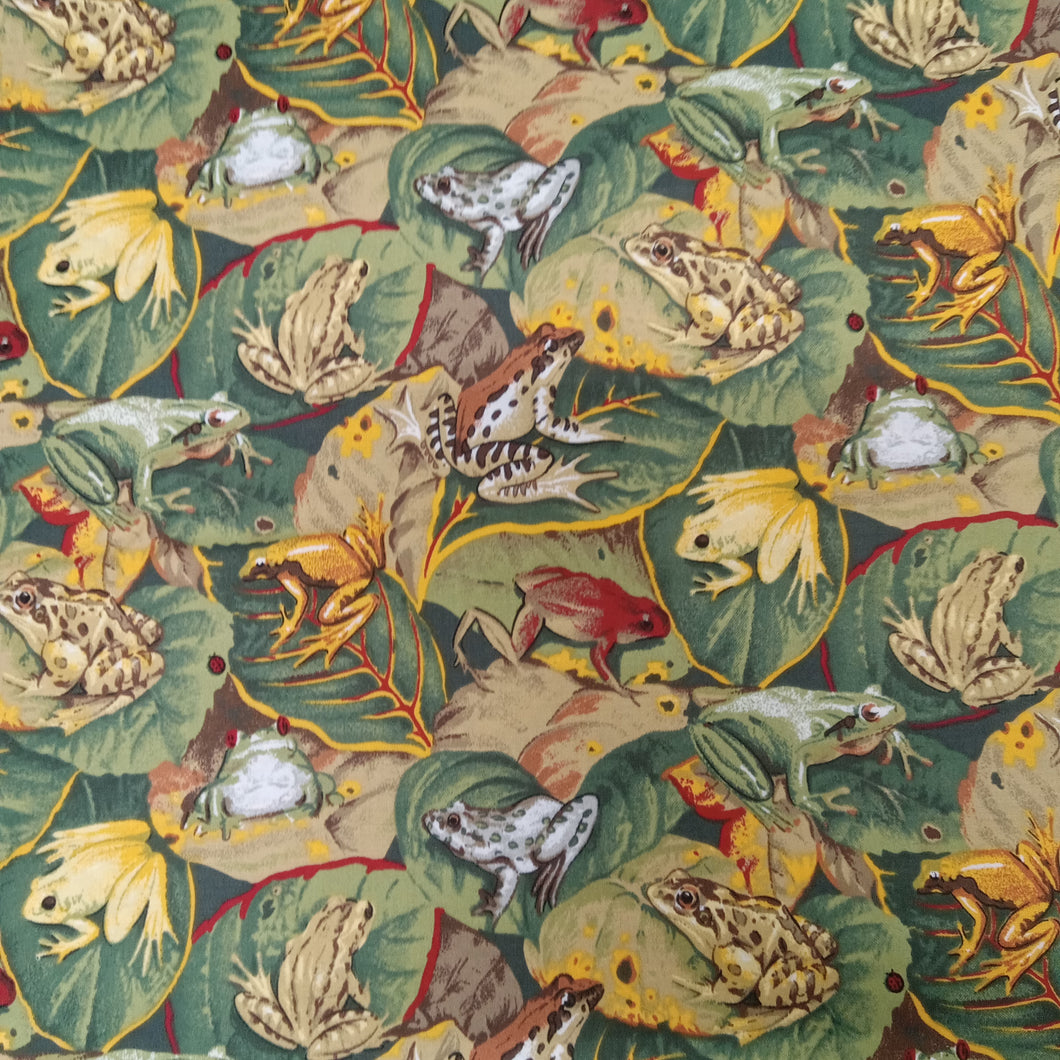 Frogs Allover Cotton Fabric