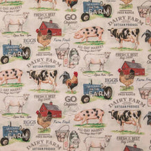 Load image into Gallery viewer, Dairy Farm Cotton Calico Fabric
