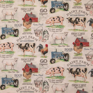 Dairy Farm Cotton Calico Fabric