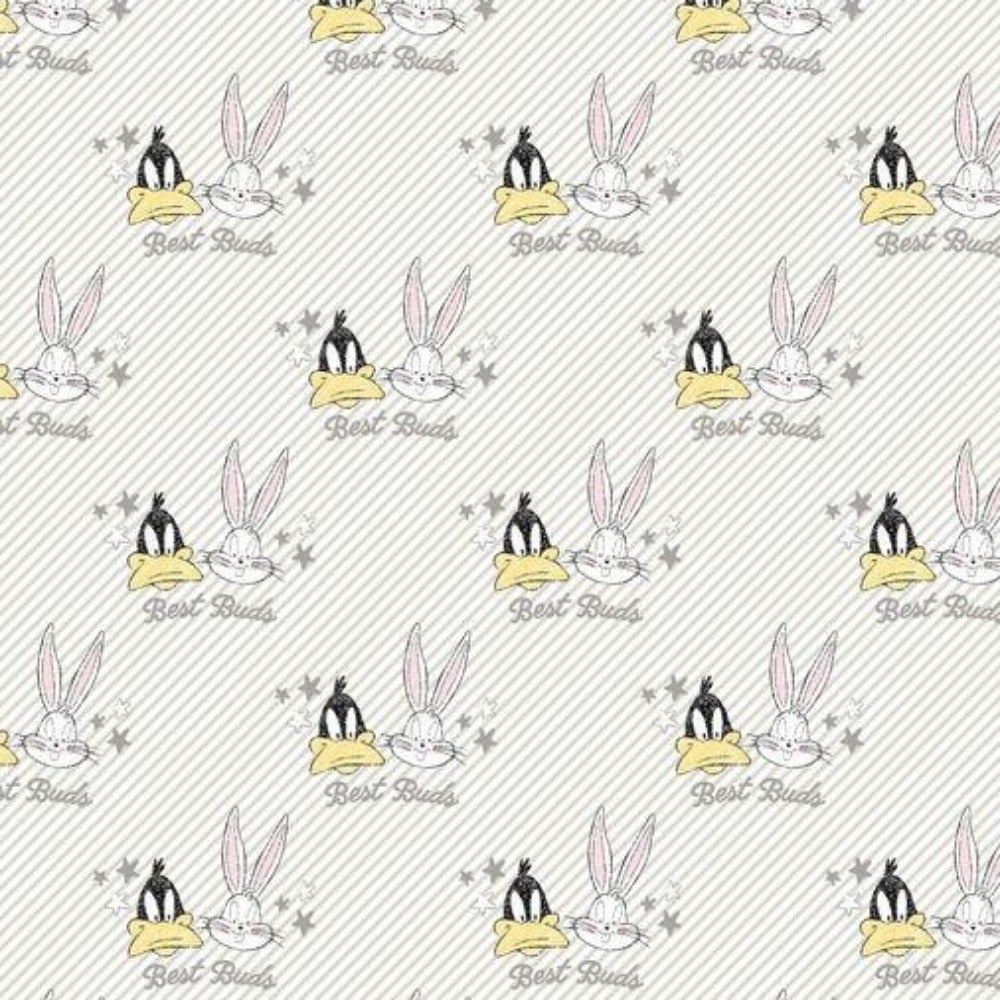 Looney Tunes Little Dreamer Bugs and Daffy Best Buds Cotton Fabric