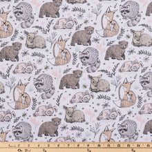 Load image into Gallery viewer, Pink Woodland Animals Flannel Fabric
