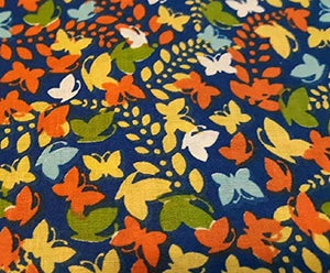 Butterfly Blue Cotton Fabric