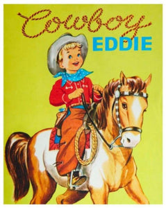 Western Cowboy Eddie Cartoon Panel Fabric