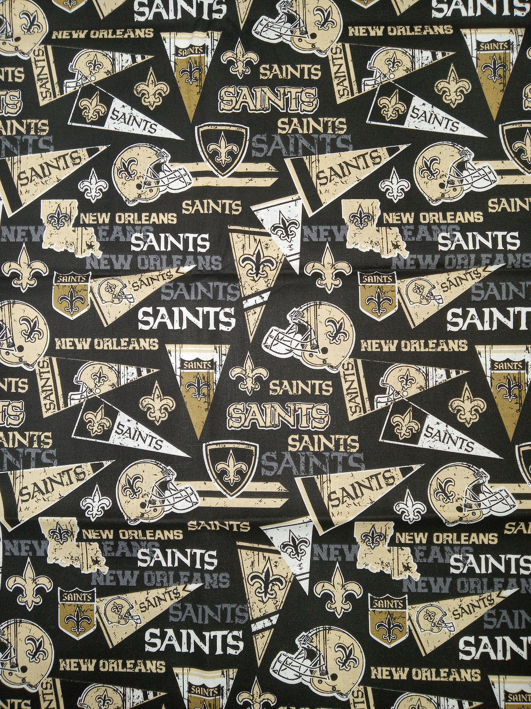 Saints Flag Cotton Fabric