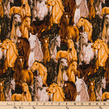 Load image into Gallery viewer, Horse Allover Calico Cotton Fabric
