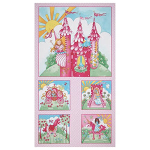 Once Upon A Time Princess & Castle 24" Panel Fabric