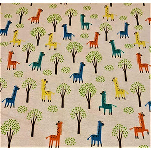 Giraffe Colorful Flannel Fabric