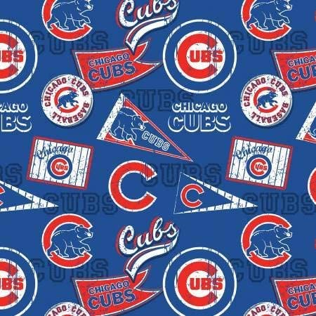Cubs Flag Cotton Fabric