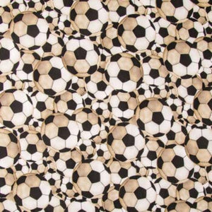 Soccer Balls Calico Cotton Fabric