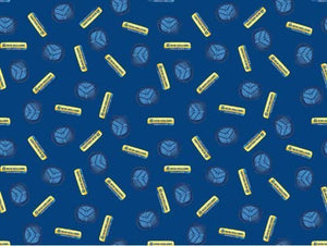 New Holland Blue Logo Cotton Fabric
