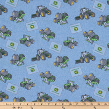 Load image into Gallery viewer, John Deere Denim Blue Calico Cotton Fabric
