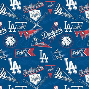 Dodgers Flag Cotton Fabric