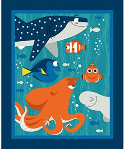 Finding Dory Panel Cotton Fabric