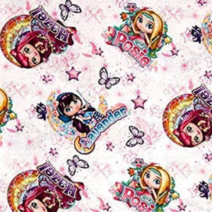 Little Charmers White Cotton Fabric