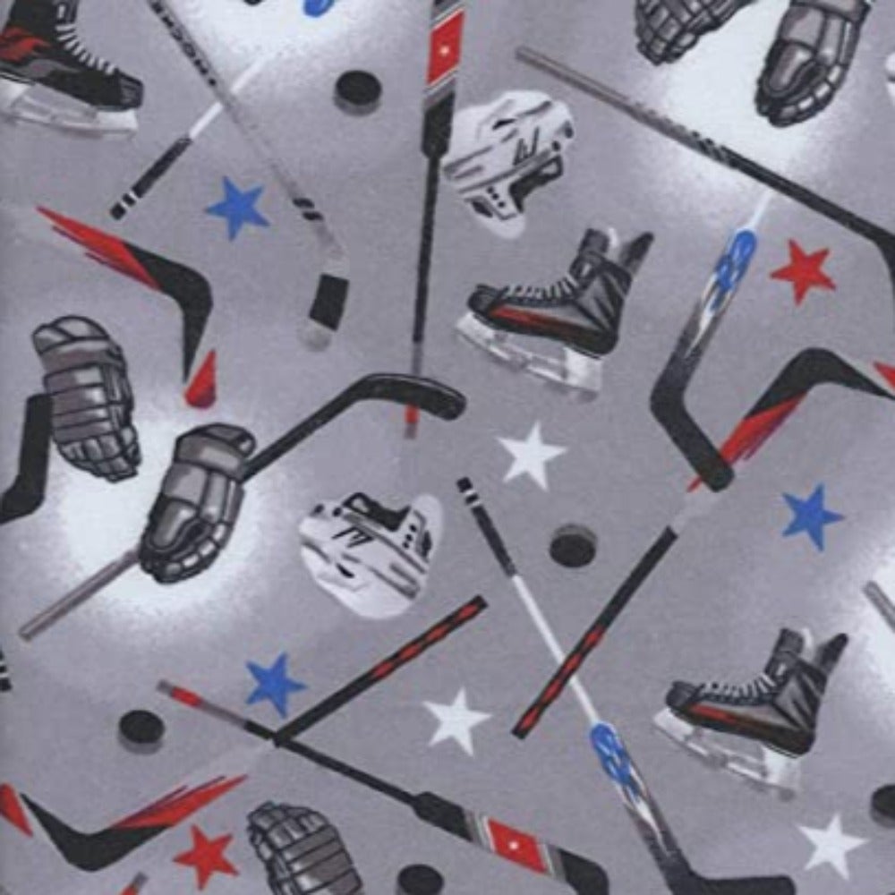Hockey Mook Grey Flannel Fabric