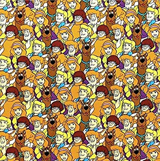 Scooby Doo The Gang Packed Cotton Fabric