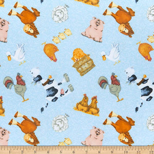 Farm Animals Comfy Prints Flannel Fabric