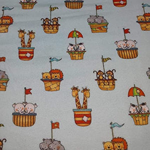 Noah's Ark Little Boats Flannel Fabric