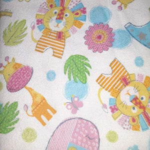 Baby Animals Safari Cartoon Flannel Fabric