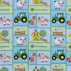 John Deere Born to Farm Patch Cotton Fabric