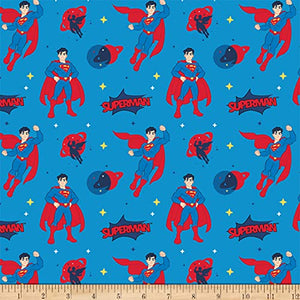 DC Justice League Jr Superman Cotton Fabric