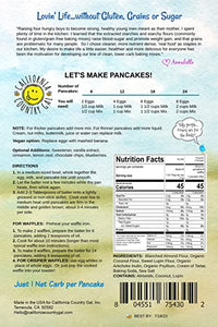 Clean Keto Pancake & Waffle Mix by California Country Gal | 100% Grain Free, Gluten Free, Paleo | 1g net carb per 4" Pancake | No Added Sugar or Starchy Fours | Lectin Lite | 8.8oz each