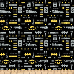DC Comics Batman Icons Cotton Fabric