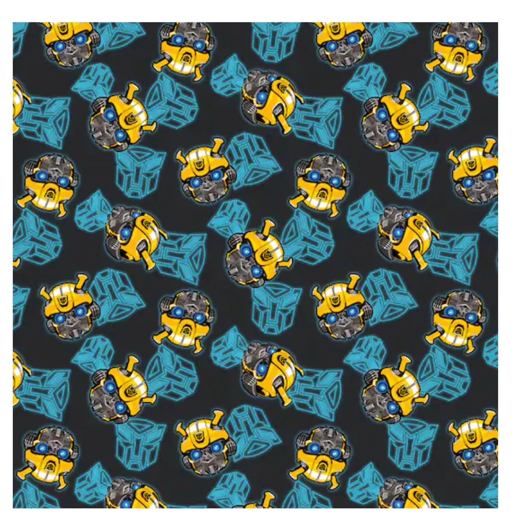 Transformers Bumblebee Head Toss Cotton Fabric