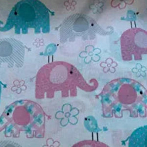 Elephants Cotton Fabric
