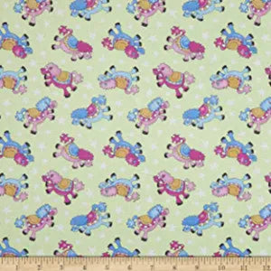 Once Upon A Time Tossed Horses Cotton Fabric