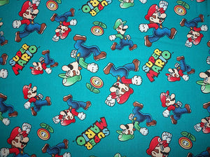 Super Mario Luigi Toss Cotton Fabric