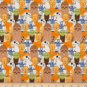 Star Wars Portait Stacked Cotton Fabric