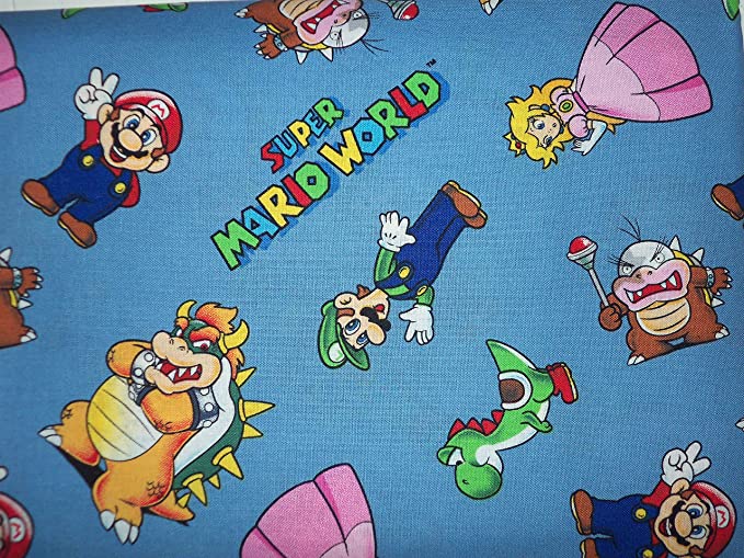 Super Mario Brothers World Cotton Fabric