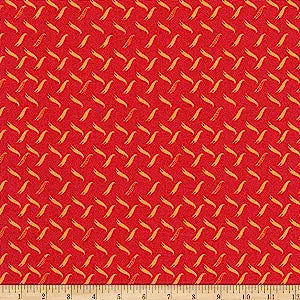Hot Wheels Classic Metal Plate Red, Fabric by The Yard